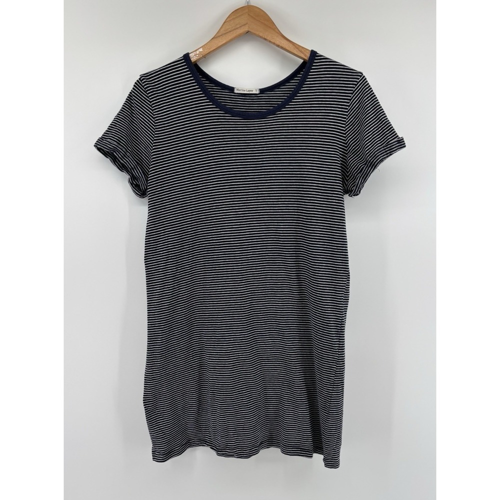 Marine Layer Reese T Shirt Dress Sz S Striped Stretchy Nautical Preppy